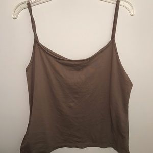 ||BANANA REPUBLIC OLIVE GREEN TANK TOP||